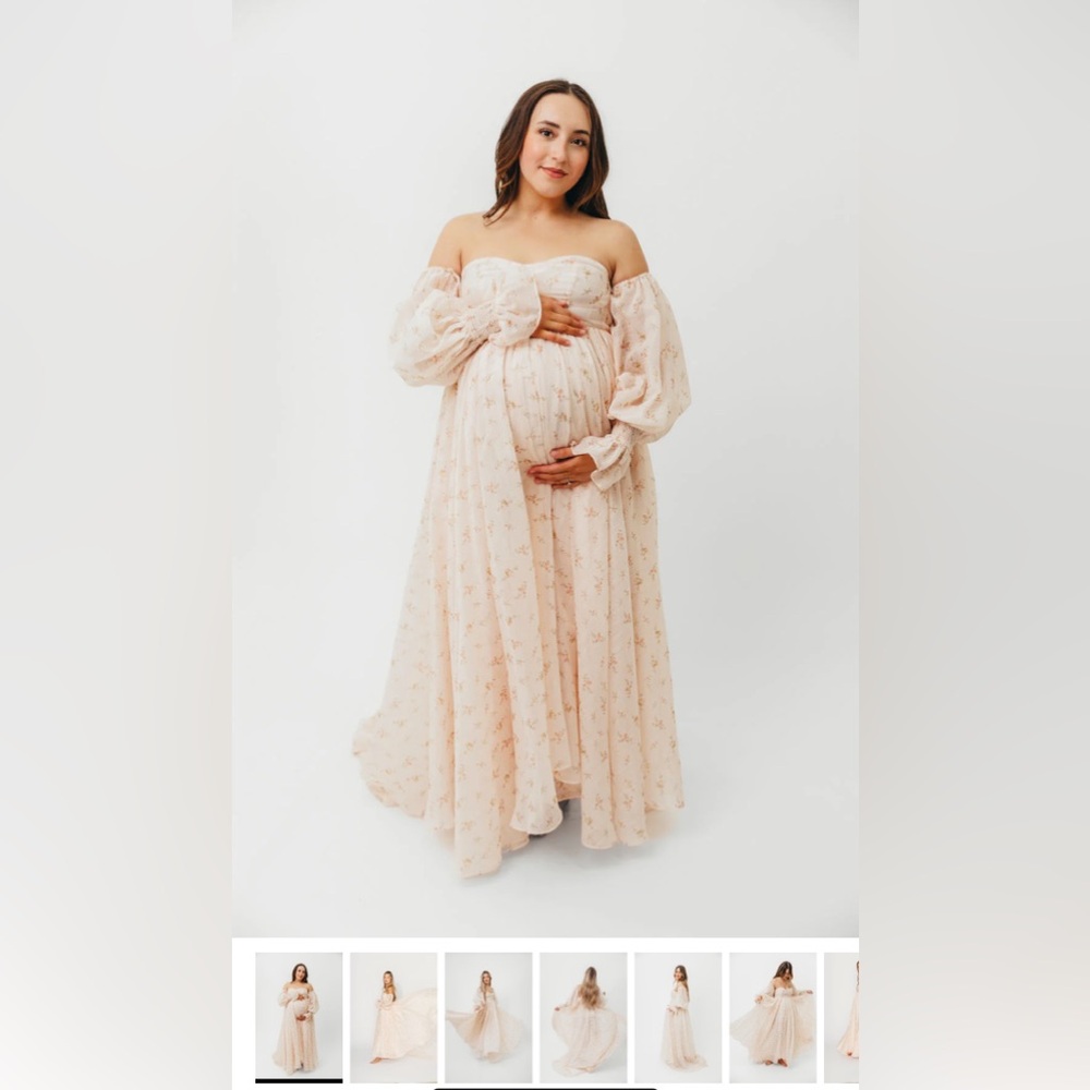 This is THE Maternity Shoot Dress! Worth Collective Delilah Maxi with Train